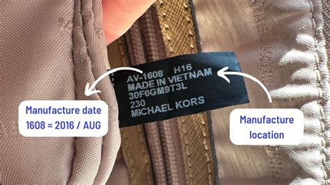 inside of a real michael kors bag|Michael Kors serial number lookup.